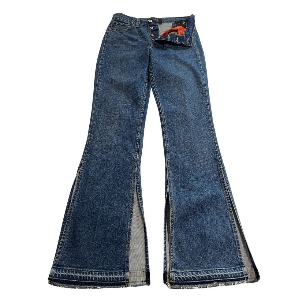 3x1 Mimi Cuttrell Open Flare Jeans in Blue